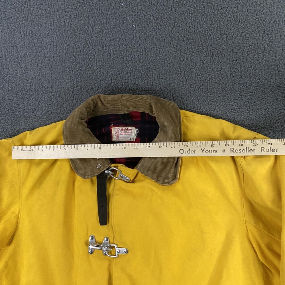 The Globe MFG Fireman Jacket Mens 44 Plaid Lined Lobster Clasp True Vintage USA - Picture 13 of 15
